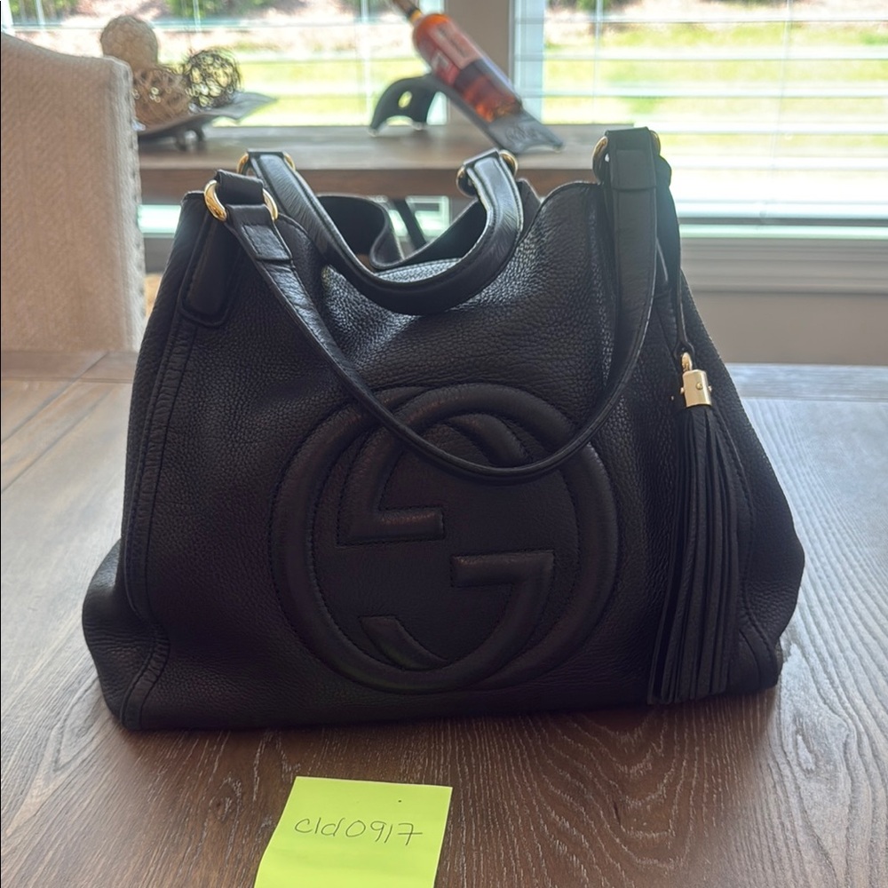Gucci Black Medium SOHO Tote